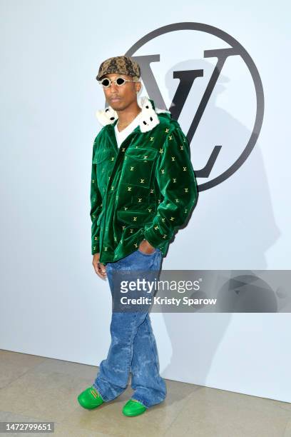 Pharrell Williams attends the Louis Vuitton Womenswear Fall Winter 2023-2024 show as part of Paris Fashion Week at Orsay Museum on March 06, 2023 in...