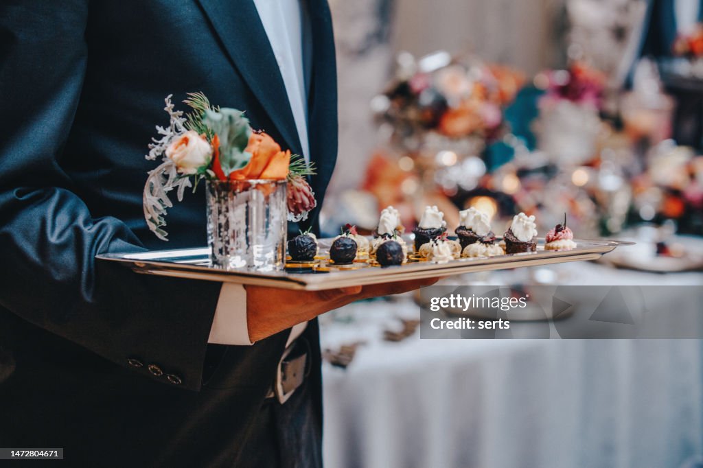 Servizio delizioso antipasto di lusso