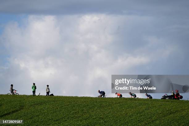 Carlos Verona Quintanilla of Spain and Movistar Team, Guillaume Martin of France and Team Cofidis, Aleksandr Vlasov of Russia and Team BORA –...