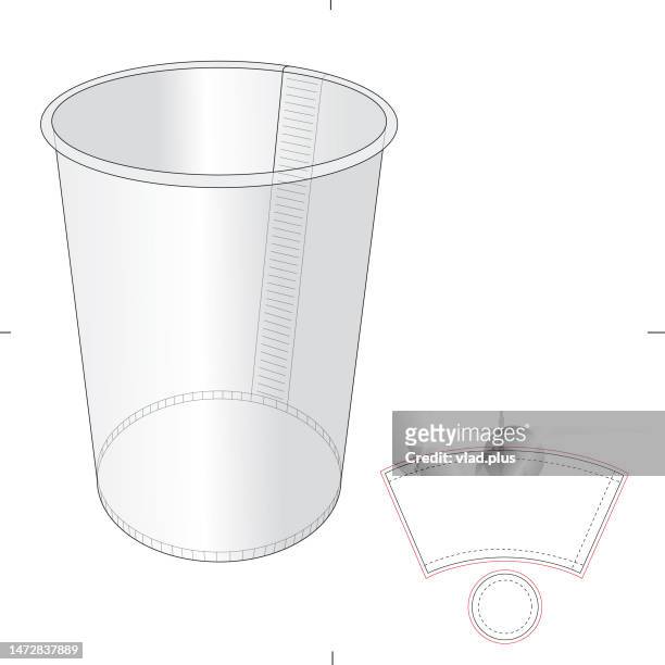 paper cup package - disposable cup stock illustrations