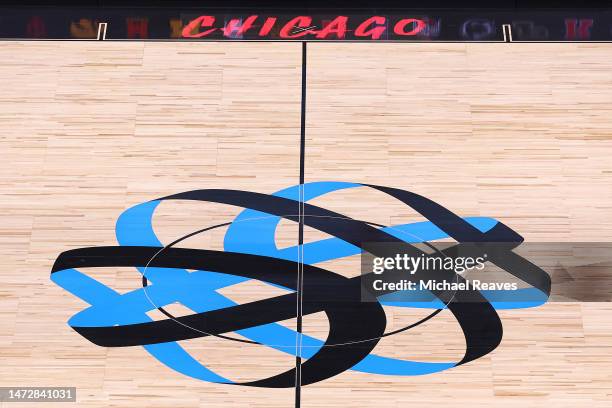 General view of United Center during the semifinal game of the Big Ten Tournament between the Purdue Boilermakers and the Ohio State Buckeyes at...