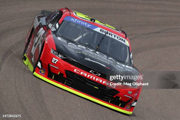Jeb Burton, driver of the Bommarito.com/EasyCare Chevrolet, drives during qualifying for the NASCAR Xfinity Series United Rentals 200 at Phoenix...