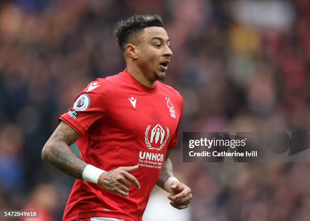 Jesse Lingard of Nottingham Forest during the Premier League match between Tottenham Hotspur and Nottingham Forest at Tottenham Hotspur Stadium on...