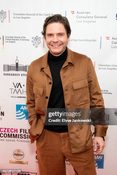 Daniel Brühl attends the Annual German Pre-Oscar Reception at The Villa Aurora on March 11, 2023 in Pacific Palisades, California.
