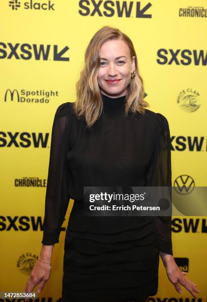 Yvonne Strahovski attends "Scrambled" during the 2023 SXSW Conference and Festivals at Alamo Drafthouse Cinema South Lamar on March 11, 2023 in...