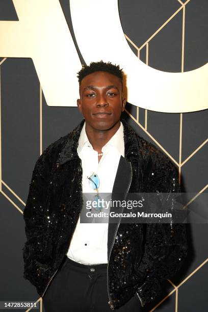 Olly Sholotan attends the MACRO Pre-Oscar Party at Citizen News Hollywood on March 09, 2023 in Los Angeles, California.
