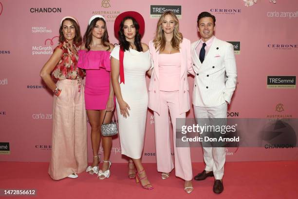 Kate Connick , Charlotte Connick 3rd L), Georgia Connick and James Tobin attend Chandon Ladies Day at Rosehill Gardens on March 11, 2023 in Sydney,...
