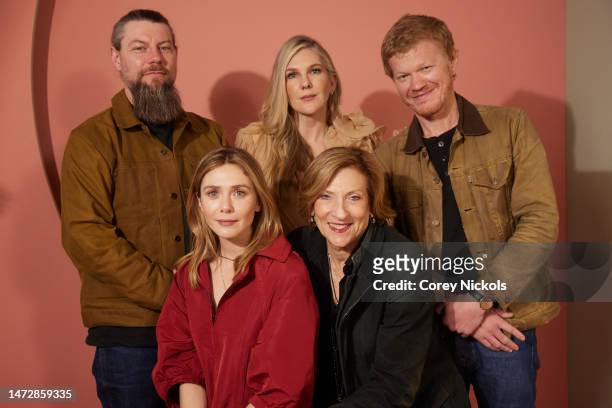 Patrick Fugit, Elizabeth Olsen, Lily Rabe, Lesli Linka Glatter and Jesse Plemons visit the IMDb Portrait Studio at SXSW 2023 on March 11, 2023 in...