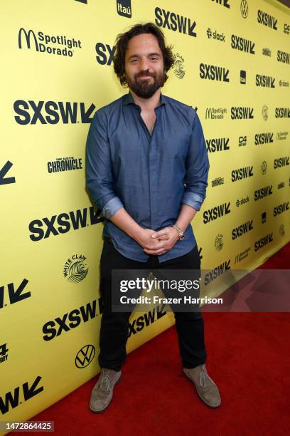 Jake Johnson attends the "Self Reliance" screening during the 2023 SXSW Conference and Festivals at The Paramount Theater on March 11, 2023 in...