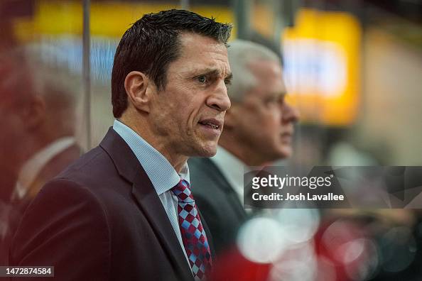 Head coach Rod Brind'Amour of the Carolina Hurricanes is seen on the...  News Photo - Getty Images