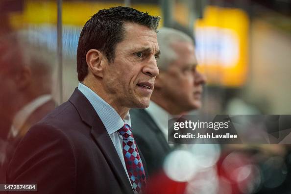 Head coach Rod Brind'Amour of the Carolina Hurricanes is seen on the... News Photo - Getty Images Head coach Rod Brind'Amour of the Carolina Hurricanes is seen on the... News Photo - Getty Images
