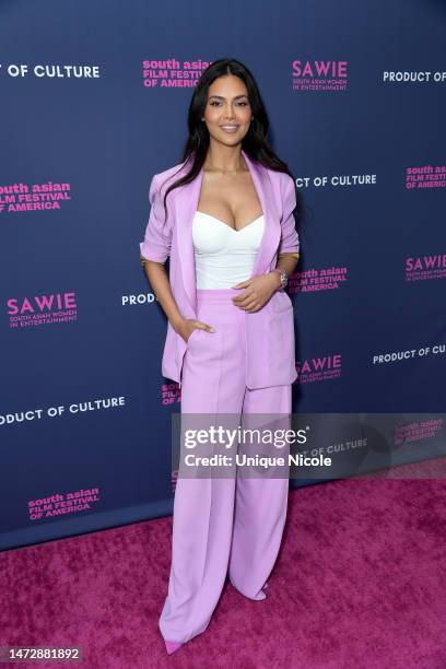 Esha Gupta attends the Celebrating South Asian Women In Media And Entertainment at Top Pics Studio on March 11, 2023 in Los Angeles, California.