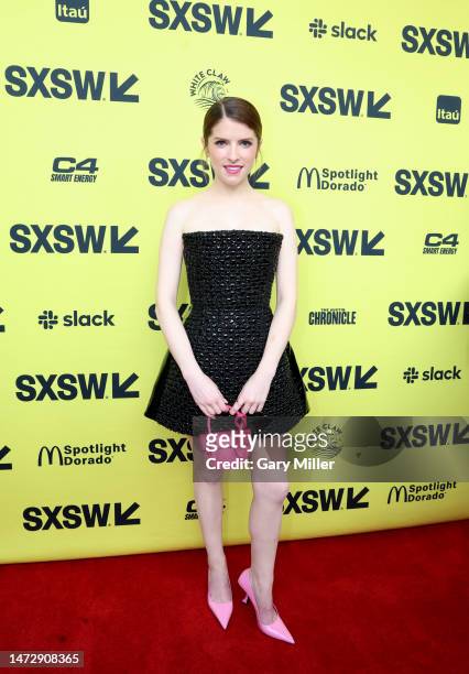 Anna Kendrick attends the "Self Reliance" screening at the Paramount Theatre during the 2023 SXSW Conference And Festival on March 11, 2023 in...