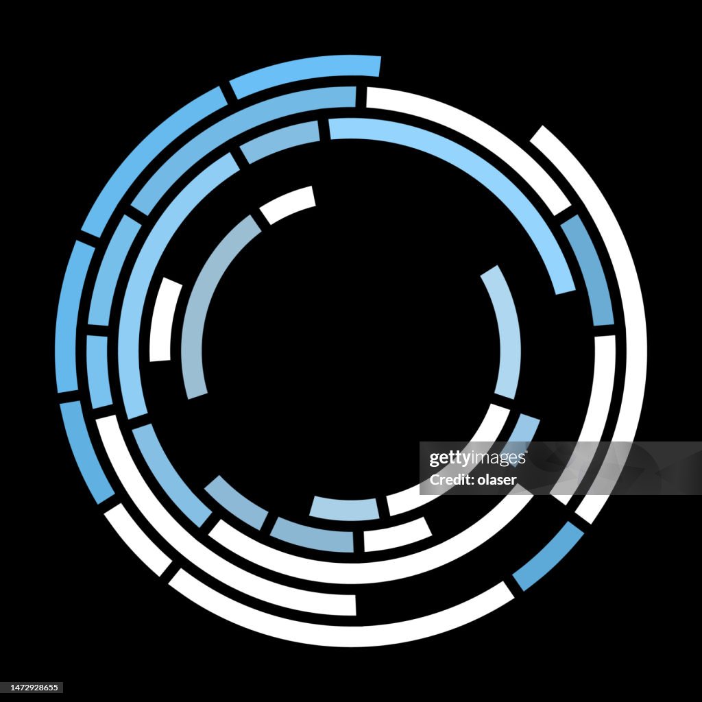 Circularity Model Blue Blue Abstract Circular With Sections Background Pattern High-Res Vector ...