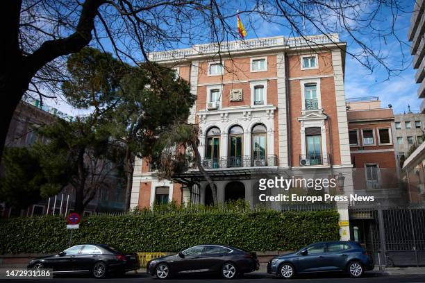 Main facade of the headquarters of the Ministry of the Interior , in the neighborhood of Almagro, on 12 March, 2023 in Madrid, Spain. The...