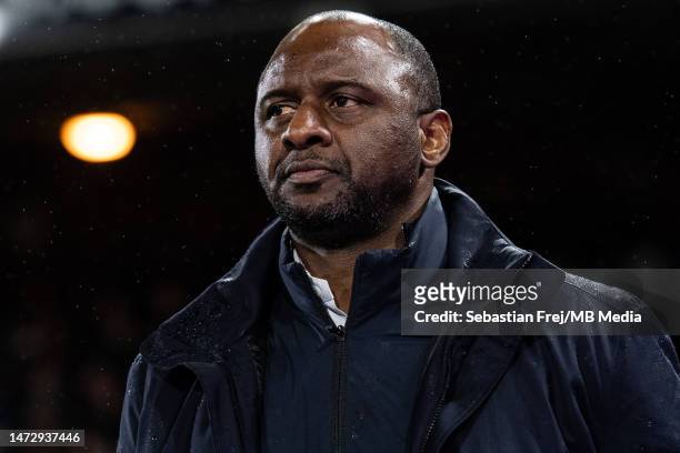 Patrick Vieira of Crystal Palace during the Premier League match between Crystal Palace and Manchester City at Selhurst Park on March 11, 2023 in...