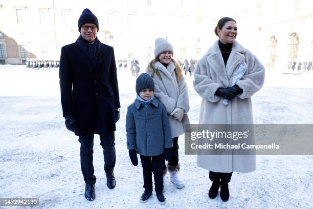 Crown Princess Victoria of Sweden, Princess Estelle of Sweden, Prince Oscar of Sweden and Prince Daniel of Sweden attend the Crown Princess' Name Day...