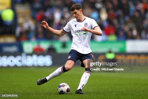 Eoin Toal of Bolton Wanderers during the Sky Bet League One between Bolton Wanderers and Ipswich Town at University of Bolton Stadium on March 11,...