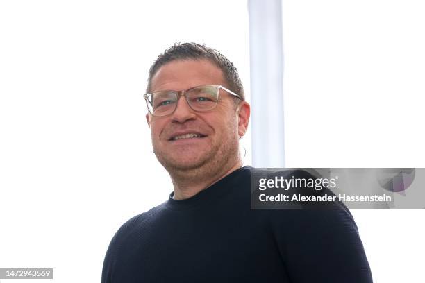 Max Eberl, Sport Director of RB Leipzig attends the TV Show Doppelpass Sport1 Channel live show at Munich Hilton Hotel on March 12, 2023 in Munich,...