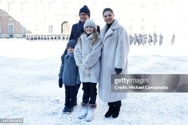 Crown Princess Victoria of Sweden, Princess Estelle of Sweden, Prince Oscar of Sweden and Prince Daniel of Sweden attend the Crown Princess' Name Day...