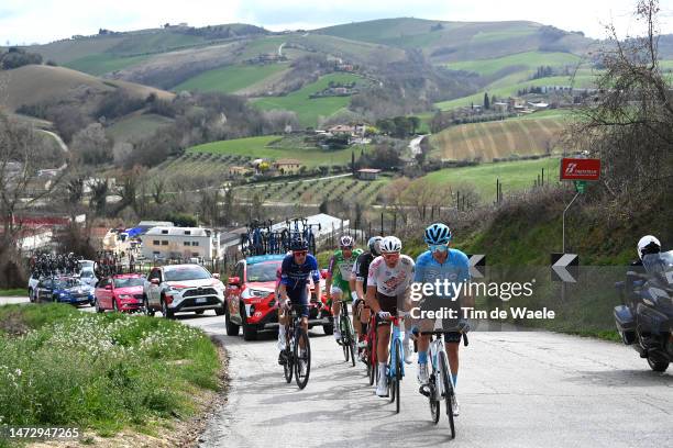 Bruno Armirail of France and Team Groupama – FDJ, Nans Peters of France and Ag2R Citröen Team and Lorenzo Fortunato of Italy and Eolo-Kometa Cycling...