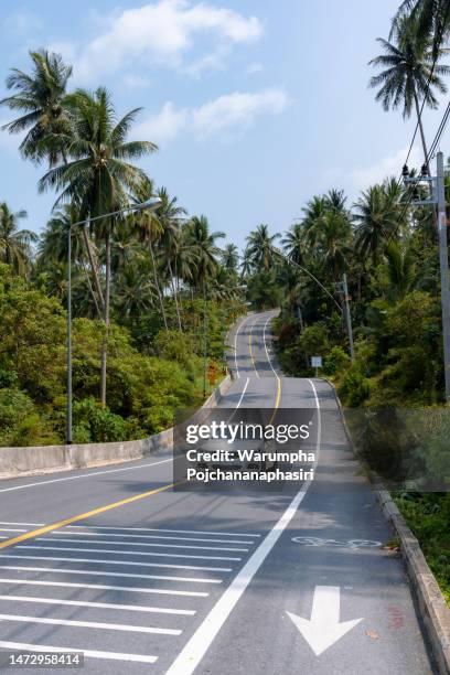 beach road view point, khanom-sichon, nakhon si thammarat, thailand, mar 8, 2023. - nakhon si thammarat province stock pictures, royalty-free photos & images