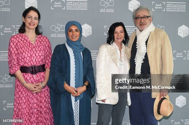 Director of Strategy and Development and Deputy Director Hanaa Issa, Doha Film Institute CEO Fatma Al Remaihi, Qumra Master Lynne Ramsay and Doha...