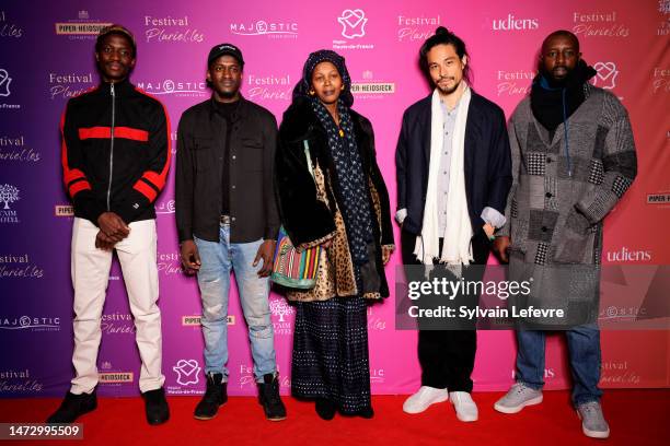 Abdullah Sissoko, guest, Hady Berthe, Kim Chapiron, and Ladj Ly the Award Ceremony during the 6th "Pluriel.les" Festival on March 11, 2023 in...