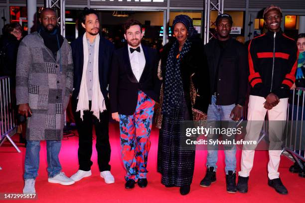 Abdullah Sissoko, guest, Hady Berthe, Quentin Delcourt, Kim Chapiron, and Ladj Ly the Award Ceremony during the 6th "Pluriel.les" Festival on March...