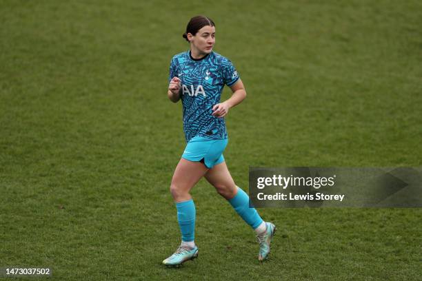 Angharad James of Tottenham Hotspur looks on during the FA Women's Super League match between Liverpool and Tottenham Hotspur at Prenton Park on...