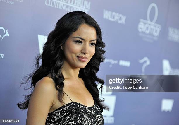 Actress Stephanie Jacobsen arrives at Australians In Film Awards & Benefit Dinner at InterContinental Hotel on June 27, 2012 in Century City,...