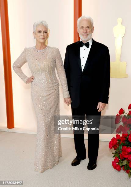 Jamie Lee Curtis and Christopher Guest attends the 95th Annual Academy Awards on March 12, 2023 in Hollywood, California.