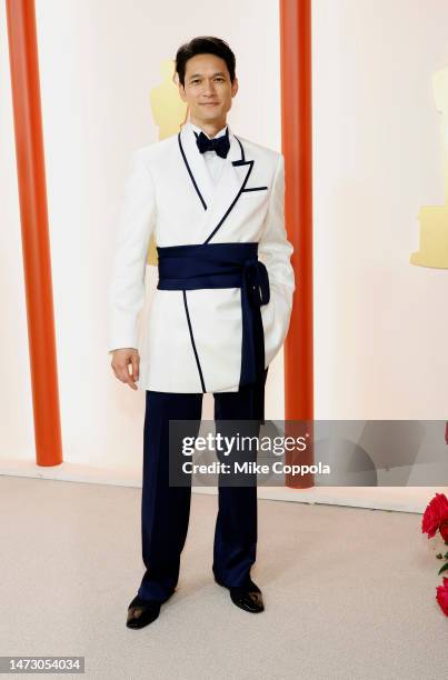 Harry Shum Jr. Attends the 95th Annual Academy Awards on March 12, 2023 in Hollywood, California.