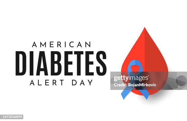 american diabetes alert day card, background. vector - diabetes ribbon stock illustrations