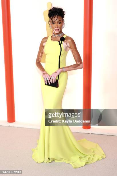 Winnie Harlow attends the 95th Annual Academy Awards on March 12, 2023 in Hollywood, California.