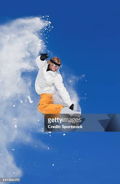 extreme snowboard jump - snowboard jump bildbanksfoton och bilder