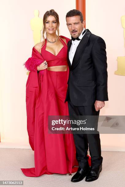 Nicole Banderas and Antonio Banderas attend the 95th Annual Academy Awards on March 12, 2023 in Hollywood, California.