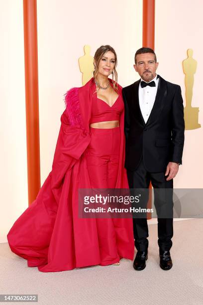 Nicole Banderas and Antonio Banderas attend the 95th Annual Academy Awards on March 12, 2023 in Hollywood, California.