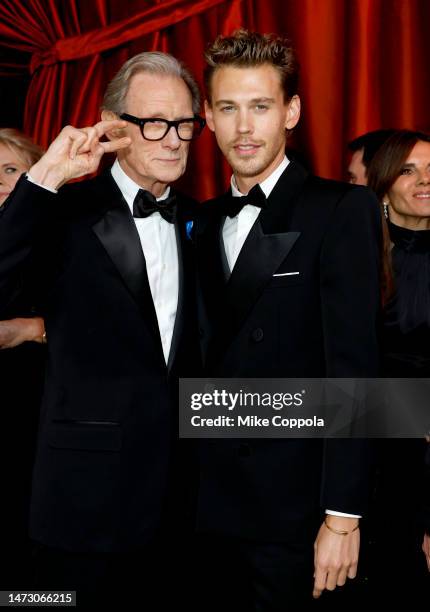 Bill Nighy and Austin Butler attend the 95th Annual Academy Awards on March 12, 2023 in Hollywood, California.