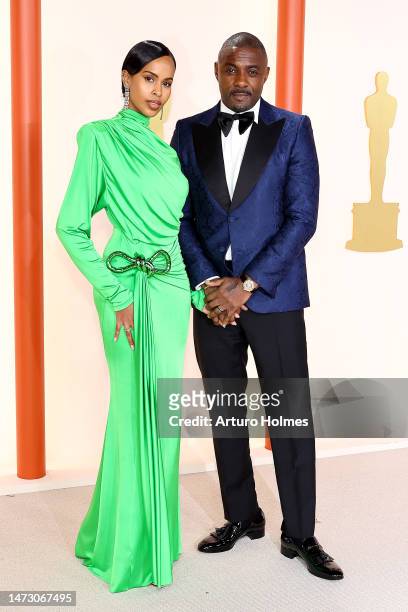 Sabrina Dhowre Elba and Idris Elba attend the 95th Annual Academy Awards on March 12, 2023 in Hollywood, California.