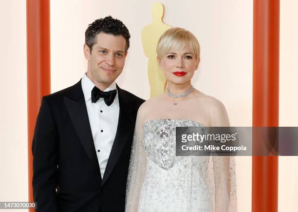 Thomas Kail and Michelle Williams attend the 95th Annual Academy Awards on March 12, 2023 in Hollywood, California.