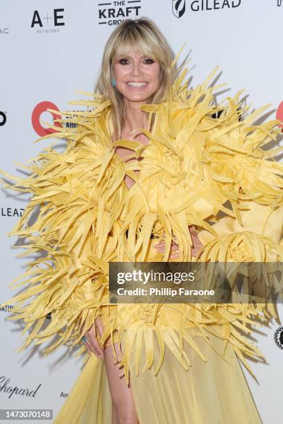 Heidi Klum attends Elton John AIDS Foundation's 31st annual academy awards viewing party on March 12, 2023 in West Hollywood, California.