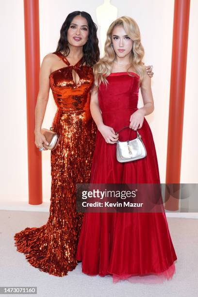 Salma Hayek and Valentina Paloma Pinault attend the 95th Annual Academy Awards on March 12, 2023 in Hollywood, California.