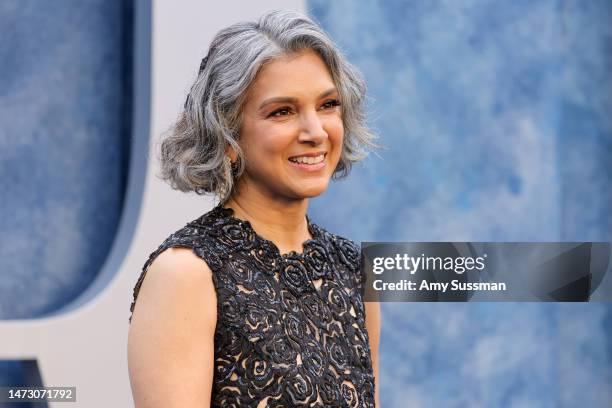 Editor in Chief of Vanity Fair Radhika Jones attends the 2023 Vanity Fair Oscar Party Hosted By Radhika Jones at Wallis Annenberg Center for the...