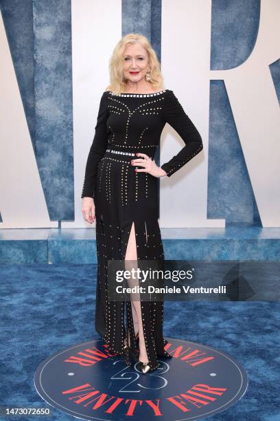 Patricia Clarkson attends the 2023 Vanity Fair Oscar Party hosted by Radhika Jones at Wallis Annenberg Center for the Performing Arts on March 12,...