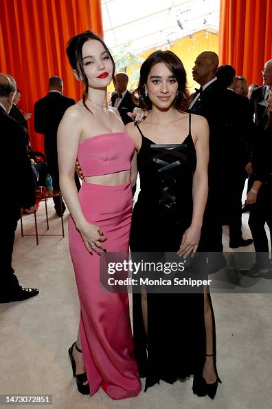Dove Cameron and Simona Tabasco attend the Elton John AIDS... News