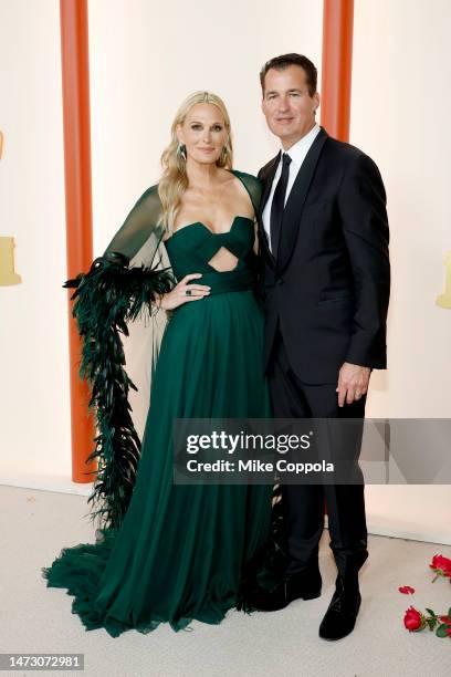 Molly Sims and Scott Stuber, VP, Global Films, Netflix attend the 95th Annual Academy Awards on March 12, 2023 in Hollywood, California.