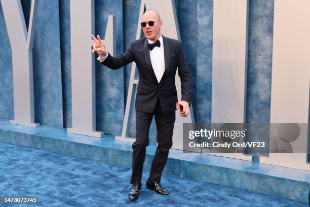 Michael Keaton attends the 2023 Vanity Fair Oscar Party Hosted By Radhika Jones at Wallis Annenberg Center for the Performing Arts on March 12, 2023...