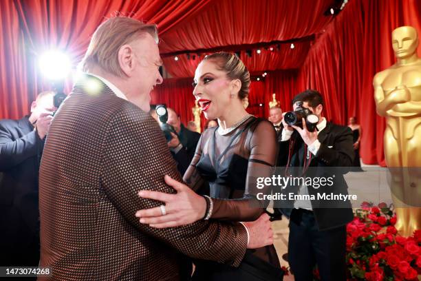 Brendan Gleeson and Lady Gaga attend the 95th Annual Academy Awards on March 12, 2023 in Hollywood, California.