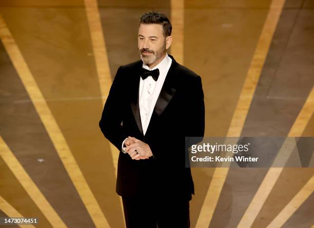 Jimmy Kimmel speaks onstage during the 95th Annual Academy Awards at Dolby Theatre on March 12, 2023 in Hollywood, California.